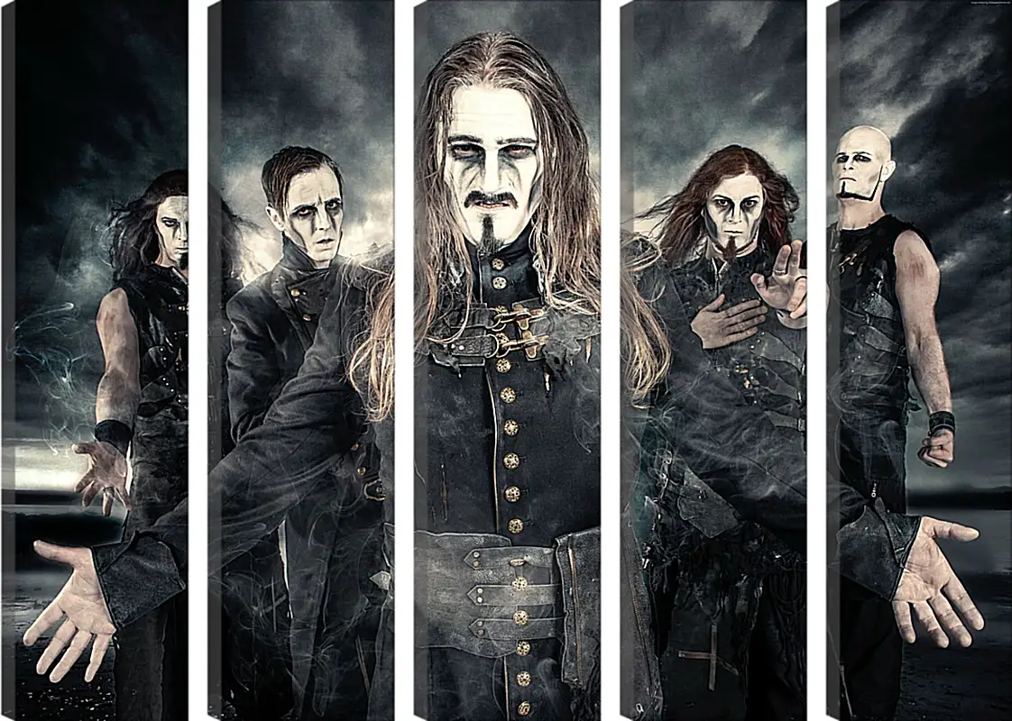Powerwolf PowerwolfЛичности<br>Модульная картина из 5 частей . Любые размеры и конфигурации на выбор. Материал печати: натуральный холст.<br>Размер: 90x64 см., 120x86 см., 150x107 см.;