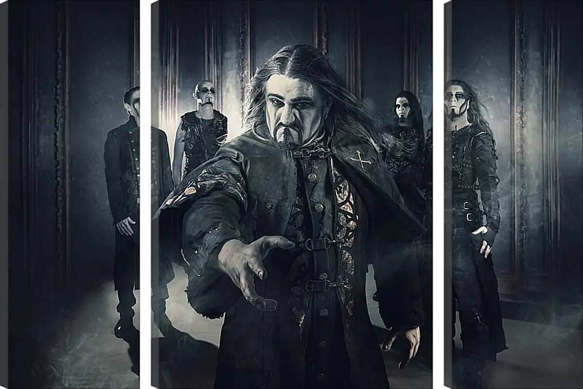 Powerwolf PowerwolfЛичности<br>Модульная картина из 3 частей . Любые размеры и конфигурации на выбор. Материал печати: натуральный холст.<br>Размер: 90x60 см., 120x80 см., 150x100 см.;