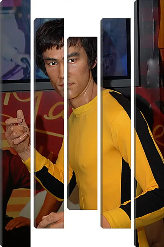 Брюс Ли (Bruce Lee) Брюс Ли (Bruce Lee)Личности<br>Модульная картина из 5 частей . Любые размеры и конфигурации на выбор. Материал печати: натуральный холст.<br>Размер: 60x90 см., 80x120 см., 100x150 см.;