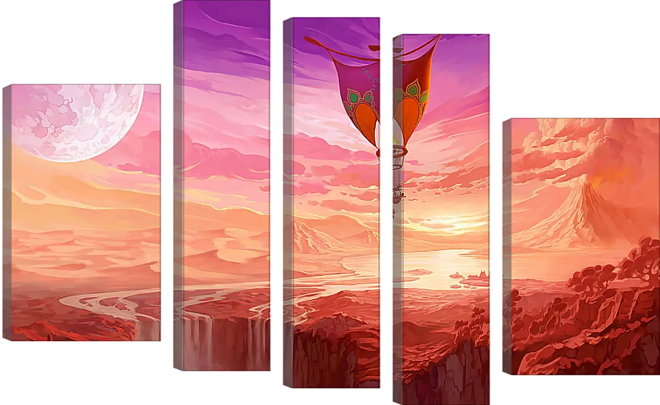 Ether Saga Ether SagaВидео игры<br>Модульная картина из 5 частей . Любые размеры и конфигурации на выбор. Материал печати: натуральный холст.<br>Размер: 90x55 см., 120x74 см., 150x92 см.;