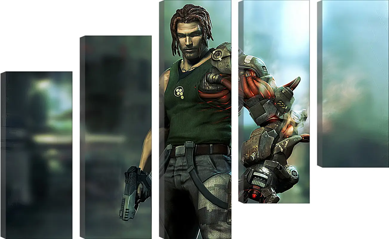 Bionic Commando Bionic CommandoВидео игры<br>Модульная картина из 5 частей . Любые размеры и конфигурации на выбор. Материал печати: натуральный холст.<br>Размер: 90x55 см., 120x74 см., 150x92 см.;