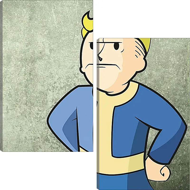 Fallout FalloutВидео игры<br>Модульная картина из 2 частей . Любые размеры и конфигурации на выбор. Материал печати: натуральный холст.<br>Размер: 90x90 см., 120x120 см., 150x150 см.;