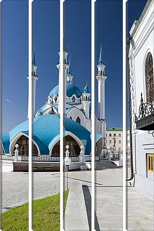Казань Мечеть Казань МечетьГорода<br>Модульная картина из 5 частей . Любые размеры и конфигурации на выбор. Материал печати: натуральный холст.<br>Размер: 60x90 см., 80x120 см., 100x150 см.;