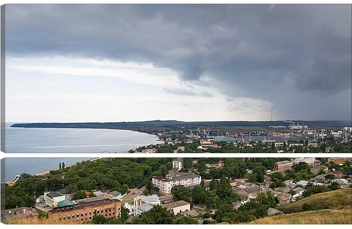 Гроза надвигаетсяУкраина Гроза надвигаетсяУкраинаГорода<br>Модульная картина из 2 частей . Любые размеры и конфигурации на выбор. Материал печати: натуральный холст.<br>Размер: 90x59 см., 120x78 см., 150x98 см.;