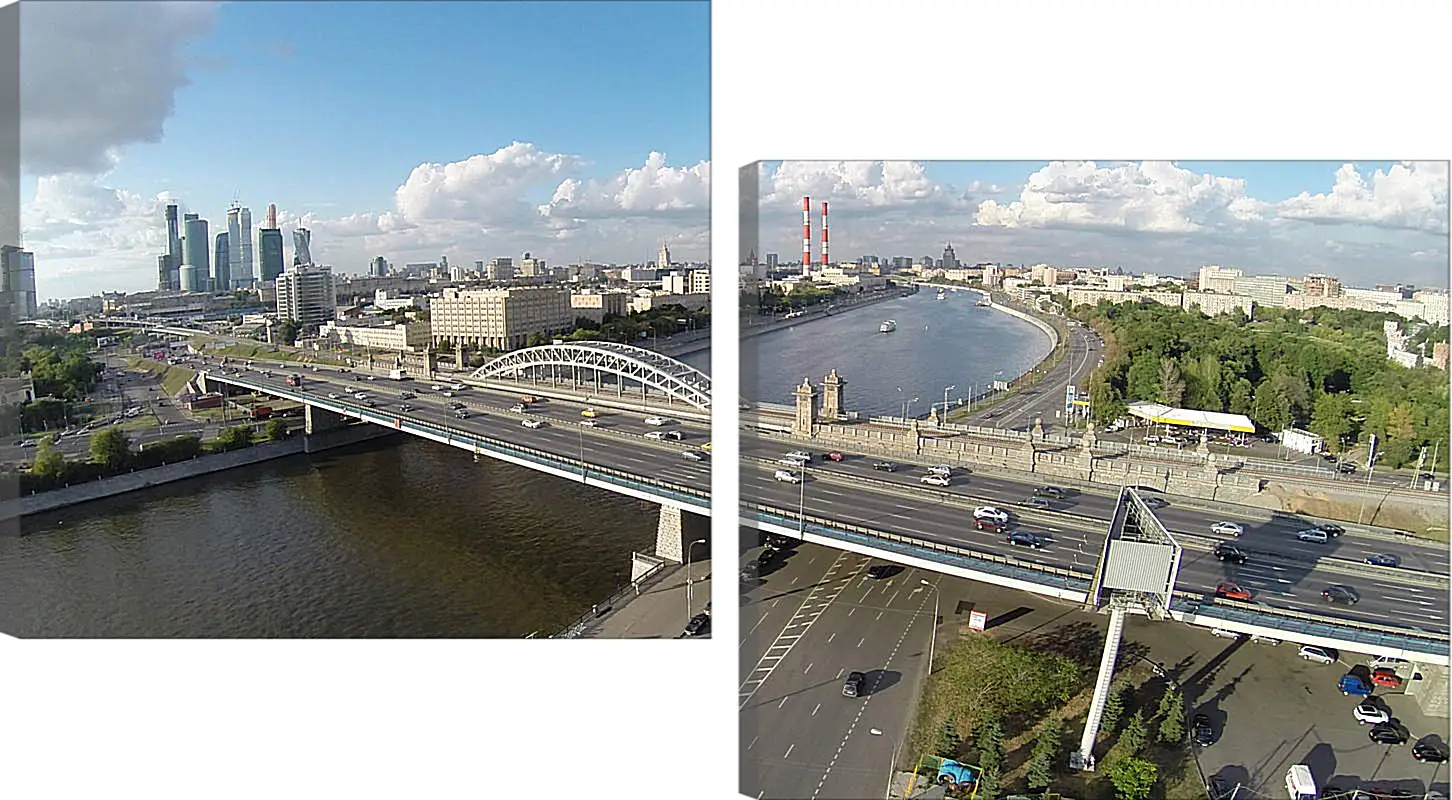 мост через Москву реку мост через Москву рекуГорода<br>Модульная картина из 2 частей . Любые размеры и конфигурации на выбор. Материал печати: натуральный холст.<br>Размер: 90x50 см., 120x66 см., 150x83 см.;