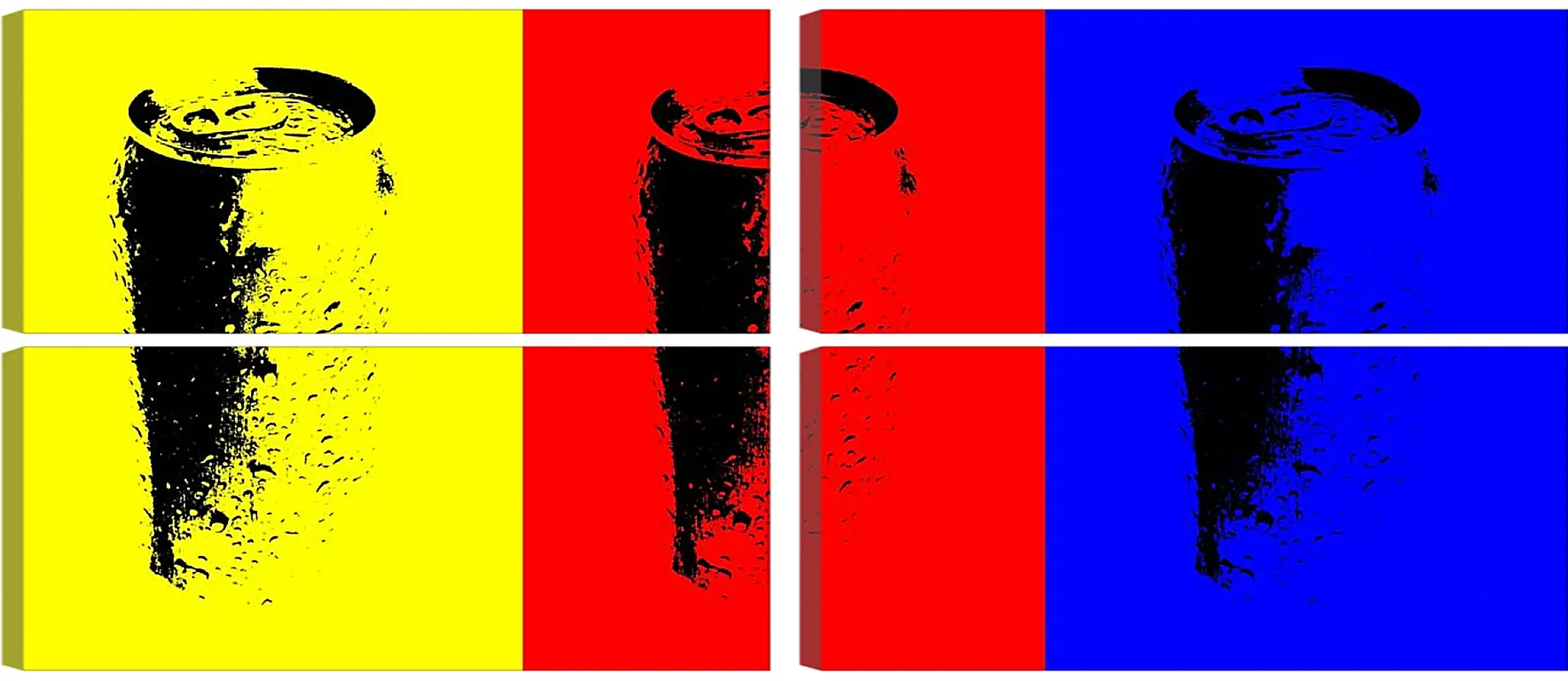 Поп-арт Поп-артКоллаж<br>Модульная картина из 4 частей . Любые размеры и конфигурации на выбор. Материал печати: натуральный холст.<br>Размер: 90x39 см., 120x52 см., 150x65 см.;