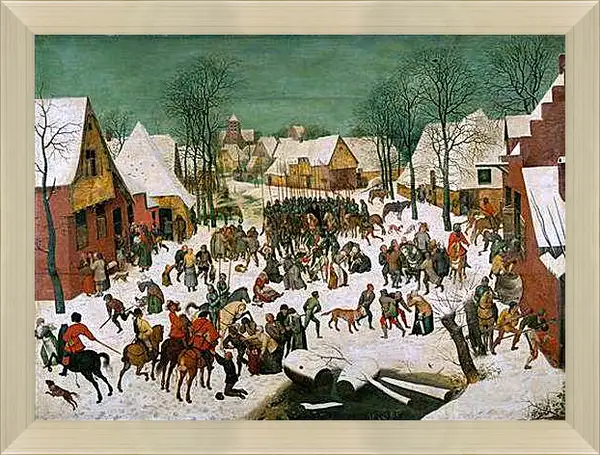 Картина в раме - Избиение младенцев. Брейгель Питер Старший