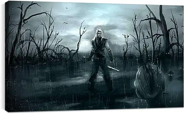 Постер на подрамнике - the witcher, cd projekt red, sapkowski