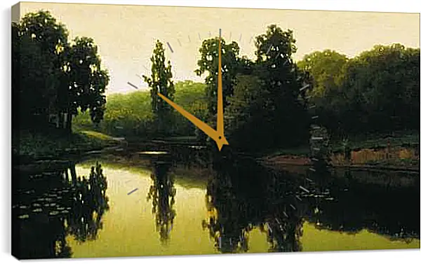 Часы картина - Теплый вечер. Ефим Волков