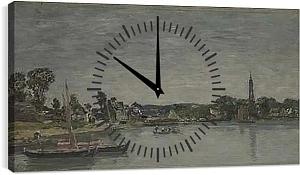 Часы картина - Hopital-Camfrout, Brittany. Эжен Буден