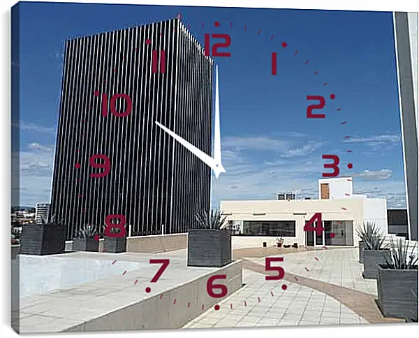 Часы картина - Белое и черное