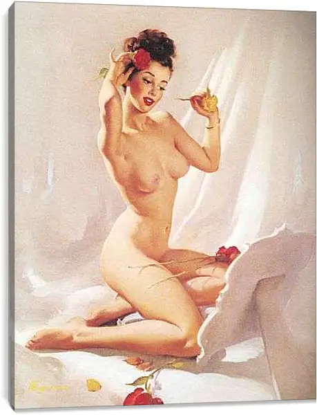 Постер на подрамнике - Перед зеркалом