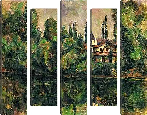 Модульная картина - Les Bords de Marne (vers). Поль Сезанн