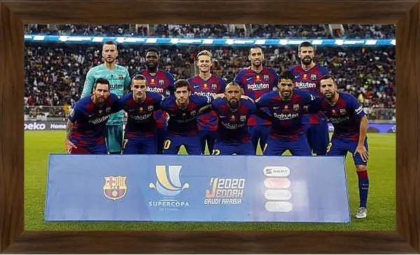 Картина в раме - Фото перед матчем ФК Барселона. FC Barcelona