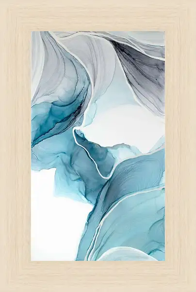 Картина в раме - Abstraction blue canyon. Mari Dein