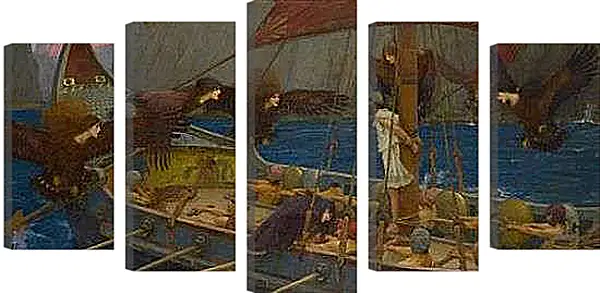 Модульная картина - Ulysses and the Sirens. Джон Уотерхаус