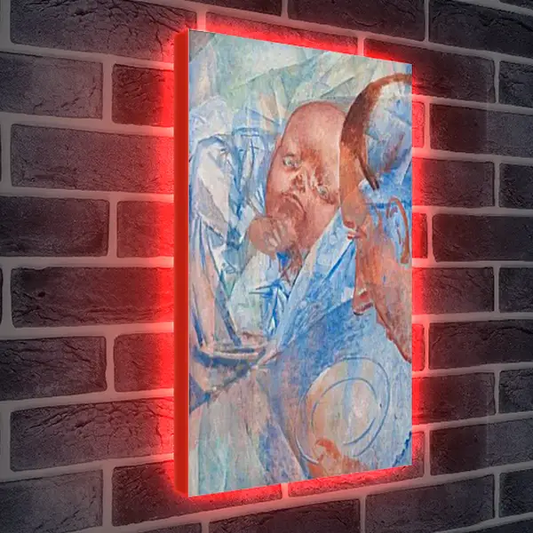 Лайтбокс световая панель - Mother and child. Петров-Водкин