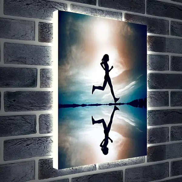 Лайтбокс световая панель - Бегущая девушка