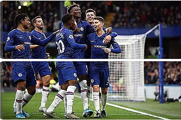 Модульная картина - Празднование гола. ФК Челси. FC Chelsea