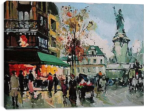 Постер на подрамнике - Городская площадь