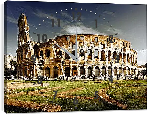 Часы картина - Колизей в Риме. Италия.