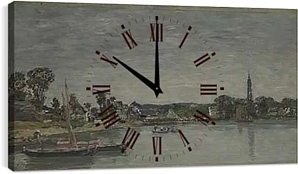 Часы картина - Hopital-Camfrout, Brittany. Эжен Буден