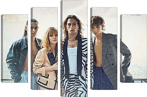 Модульная картина - Maneskin. Итальянская рок-группа