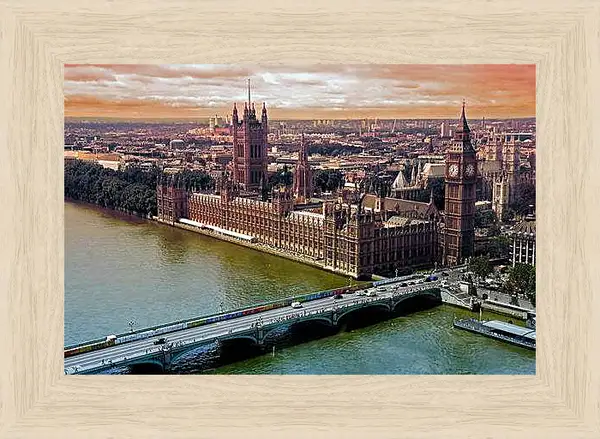 Картина в раме - Лондон. Биг-Бен.