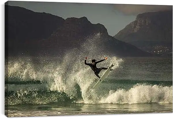 Постер на подрамнике - Сёрфингист в прыжке
