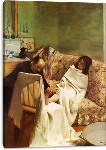 Постер на подрамнике - Le Pedicure. Эдгар Дега