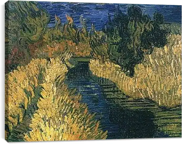 Постер на подрамнике - Le petit ruissseau. Винсент Ван Гог