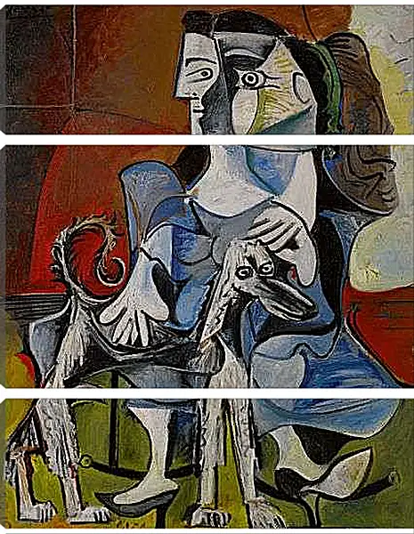 Модульная картина - Femme au Chien. Пабло Пикассо