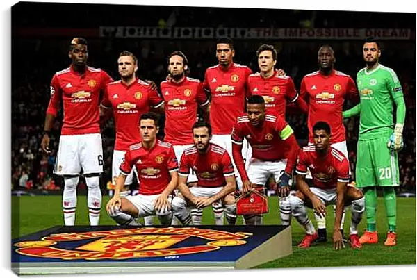 Постер на подрамнике - Фото перед матчем ФК Манчестер Юнайтед
