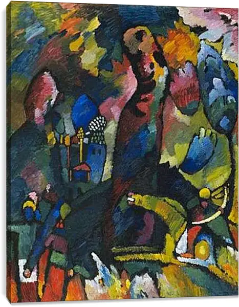 Постер на подрамнике - Picture with an Archer. Кандинский Василий