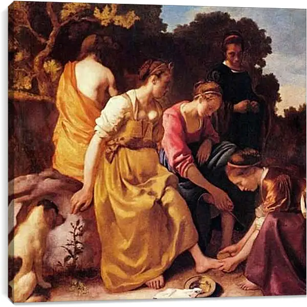 Постер на подрамнике - Диана и ее спутницы. Ян (Йоханнес) Вермеер