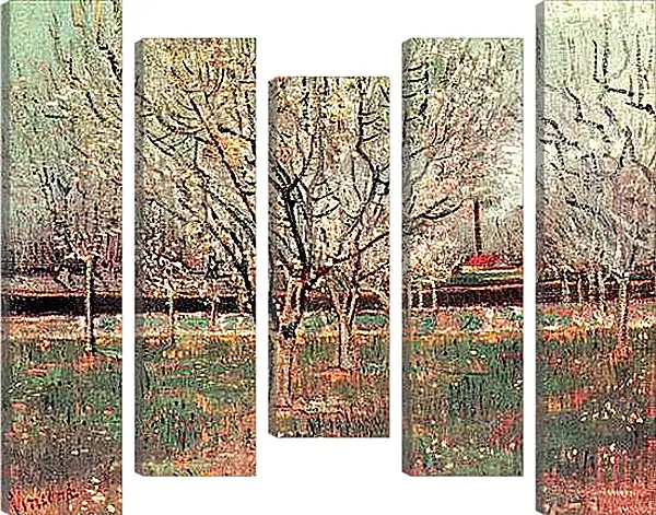 Модульная картина - Orchard in Blossom Plum Trees. Винсент Ван Гог