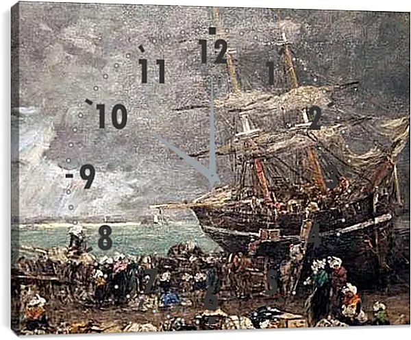 Часы картина - Return of the Terre-Neuvier. Эжен Буден