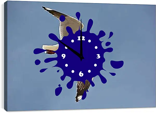 Часы картина - Чайка