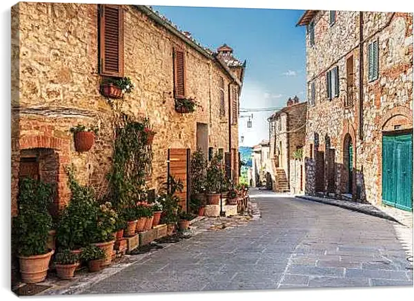 Постер на подрамнике - Улица Тосканы Италия