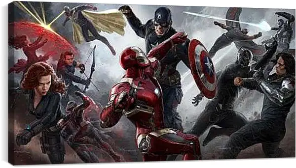 Постер на подрамнике - Схватка героев