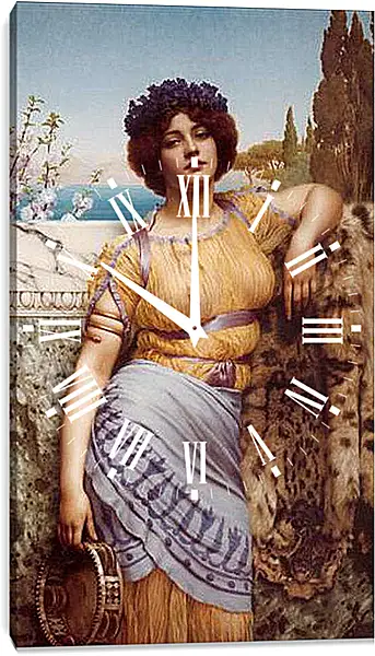 Часы картина - Ionian Dancing Girl. Джон Уильям Годвард