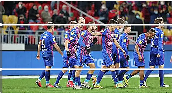 Модульная картина - Празднование гола. ФК ЦСКА Москва. FC CSKA Moscow