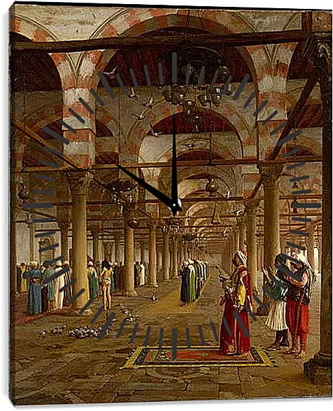 Часы картина - Prayer in the Mosque - Молитва в мечети. Жан-Леон Жером