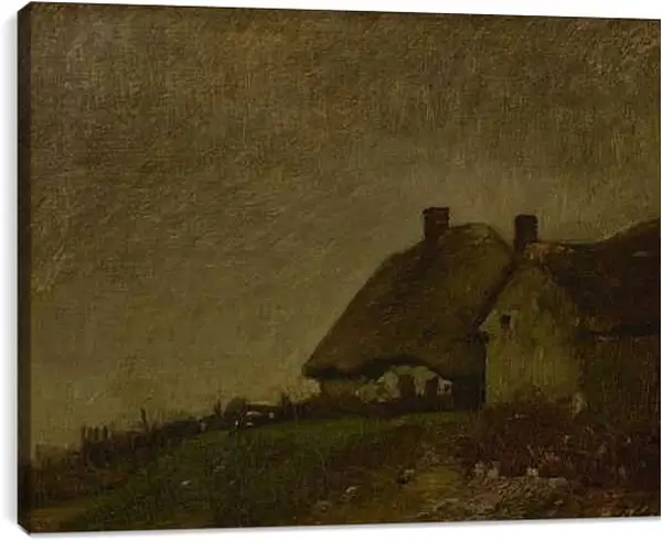 Постер на подрамнике - Norman cottages. Жюль Дюпре