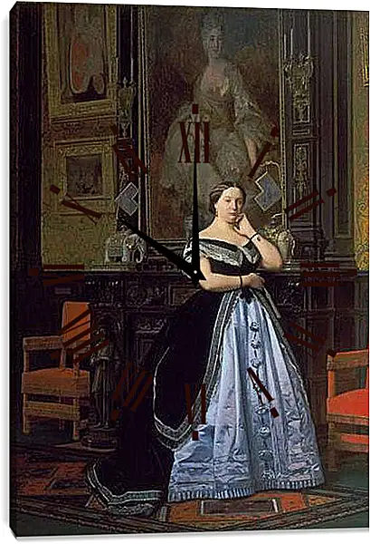 Часы картина - Charlotte de Rothschild - Портрет Баронессы Натаниель. Жан-Леон Жером