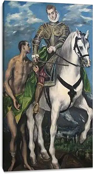 Постер на подрамнике - Saint Martin and The Begger. Эль Греко