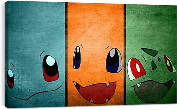 Постер на подрамнике - Покемон. Коллаж