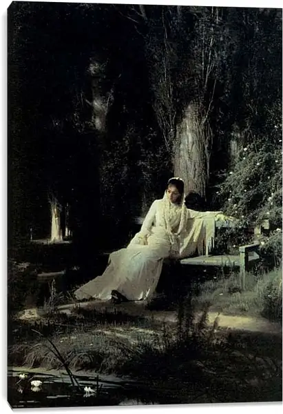 Постер на подрамнике - Лунная ночь. Иван Николаевич Крамской