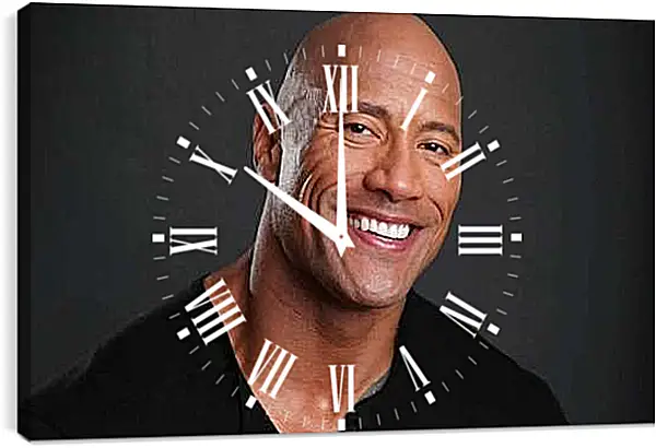 Часы картина - Dwayne Douglas Johnson. Дуэйн Джонсон (Скала)