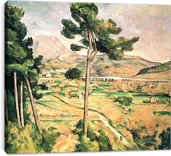 Постер на подрамнике - La Montagne Sainte-Victoire, vue de Montbriand. Поль Сезанн